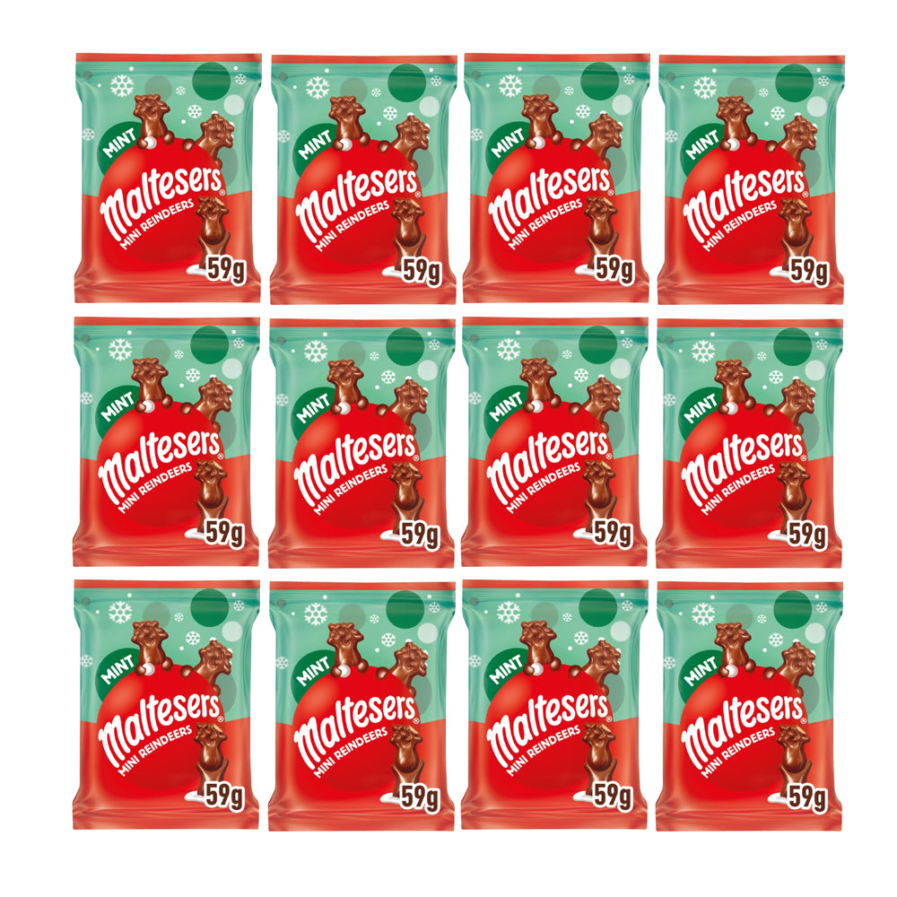 Maltesers Reindeer Chocolate Christmas Mint Mini Treats Bag 59g