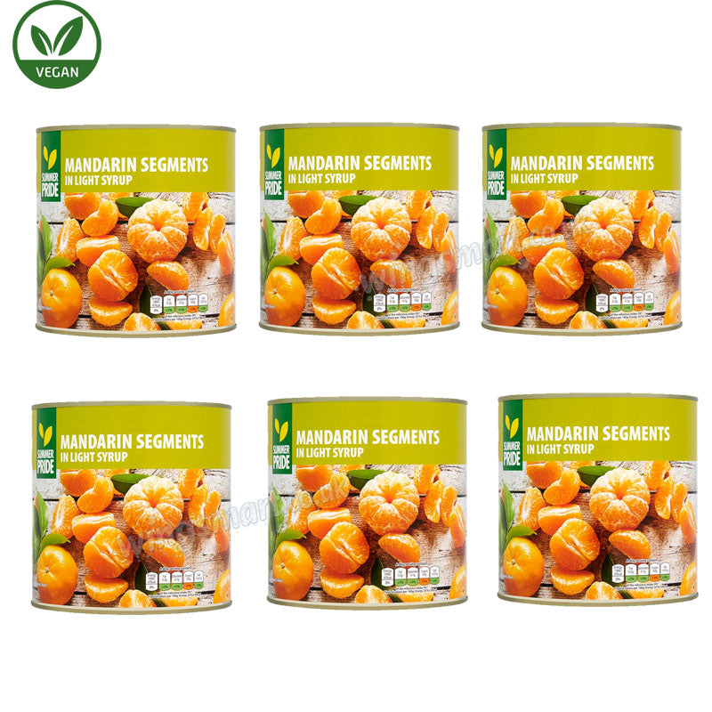 Summer Pride Mandarin Segments in Light Syrup 2.65kg (Box of 6 Tins)