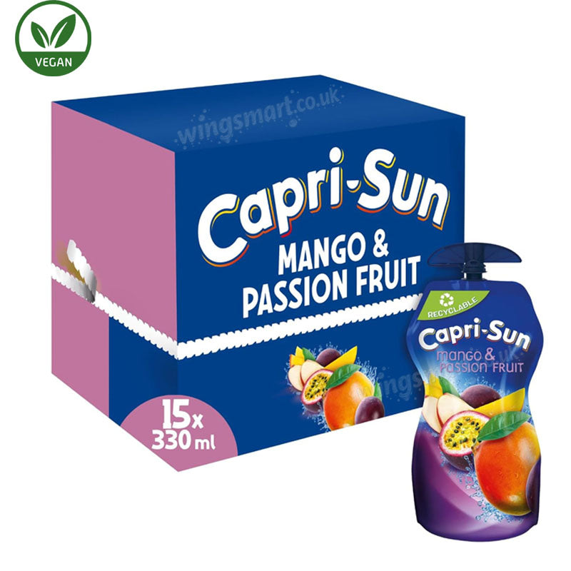 Refreshment Capri Sun Mango & Passionfruit, Cherry & Orange 330ml PMP Kids Juice Summer Drink