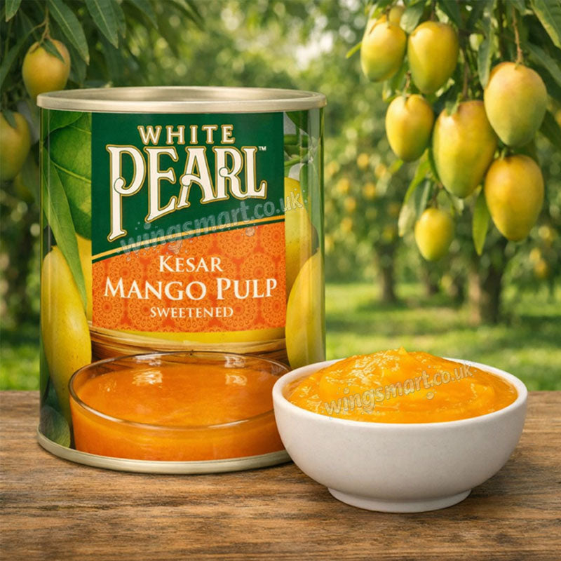 Mango Pulp White Pearl Kesar Sweetened 850g Premium Mango Pulp