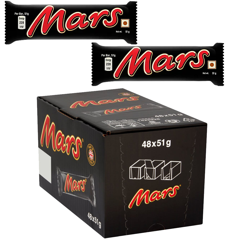 Mars, Caramel, Nougat & Milk Chocolate Snack Bar 51g (Box of 48)