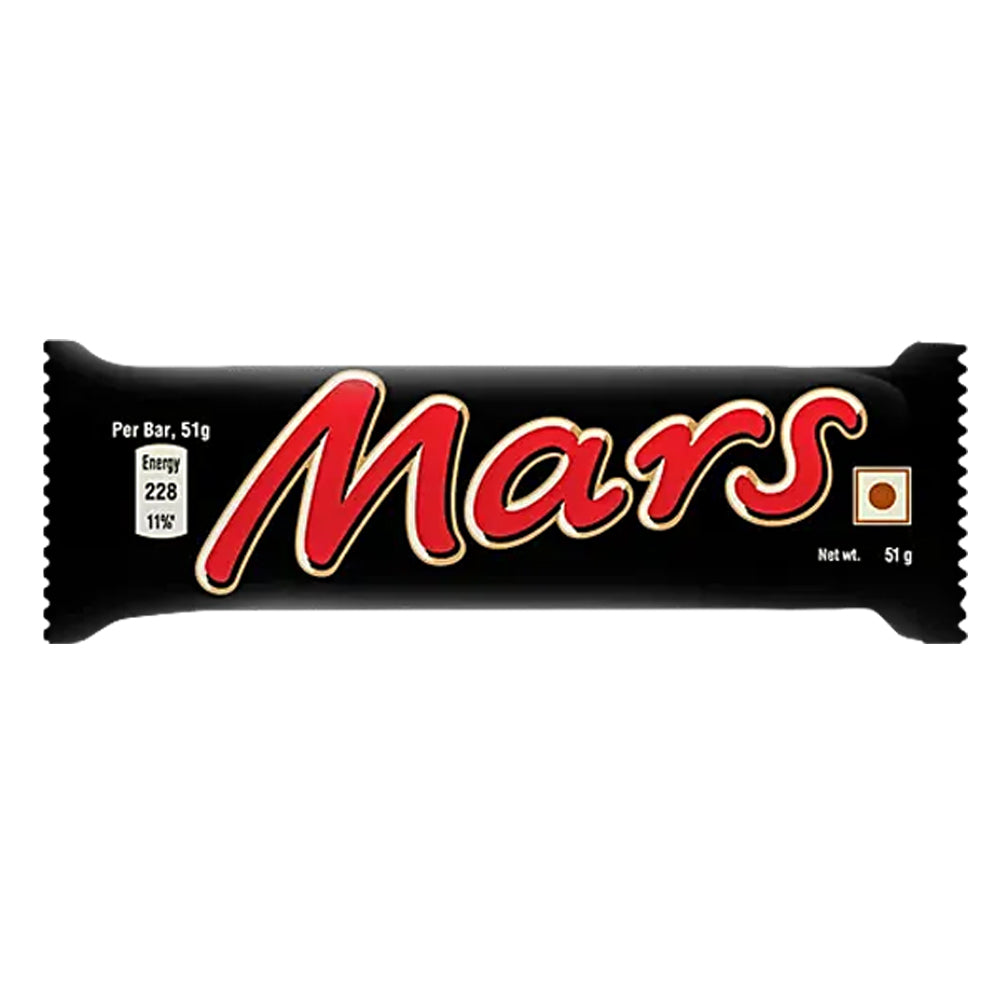 Mars, Caramel, Nougat & Milk Chocolate Snack Bar 51g (Box of 48)