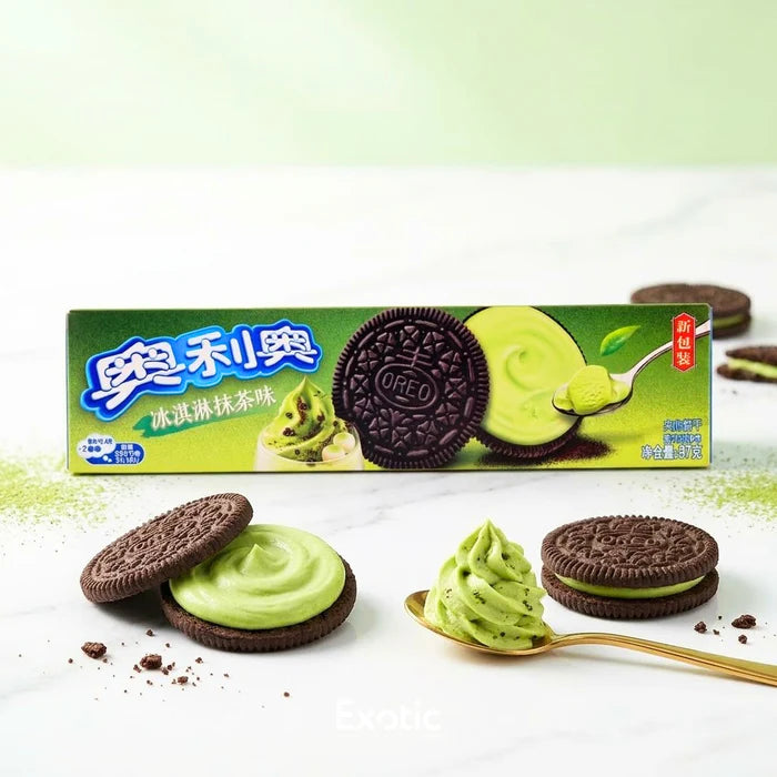 Oreo Matcha Cream Sandwich Biscuits 97g (12 Pack) – Japanese Edition