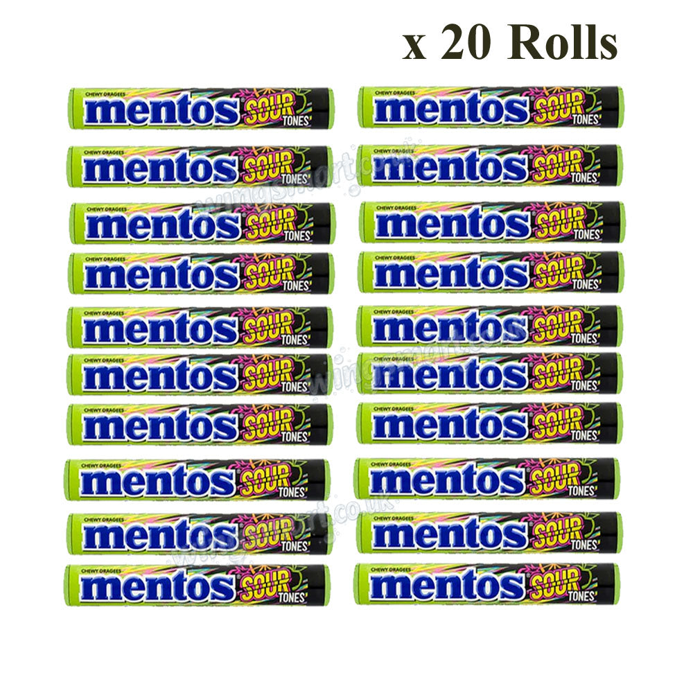 Mentos Sour Tones Chewy Dragees Rolls 37.5g