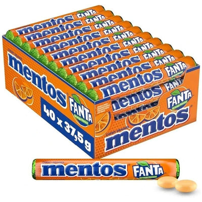 Mentos Chewy Dragees Fanta Orange - 40 x 37.5g Rolls