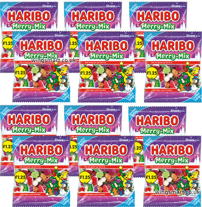 Haribo Limited Edition Merry Mix Bag 140g PMP (Box of 12)