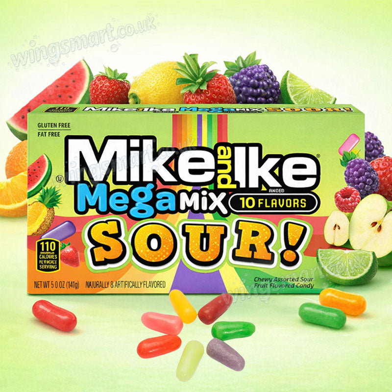 Mike & Ike Theater Mega Mix Sour 141g (Box of 12)