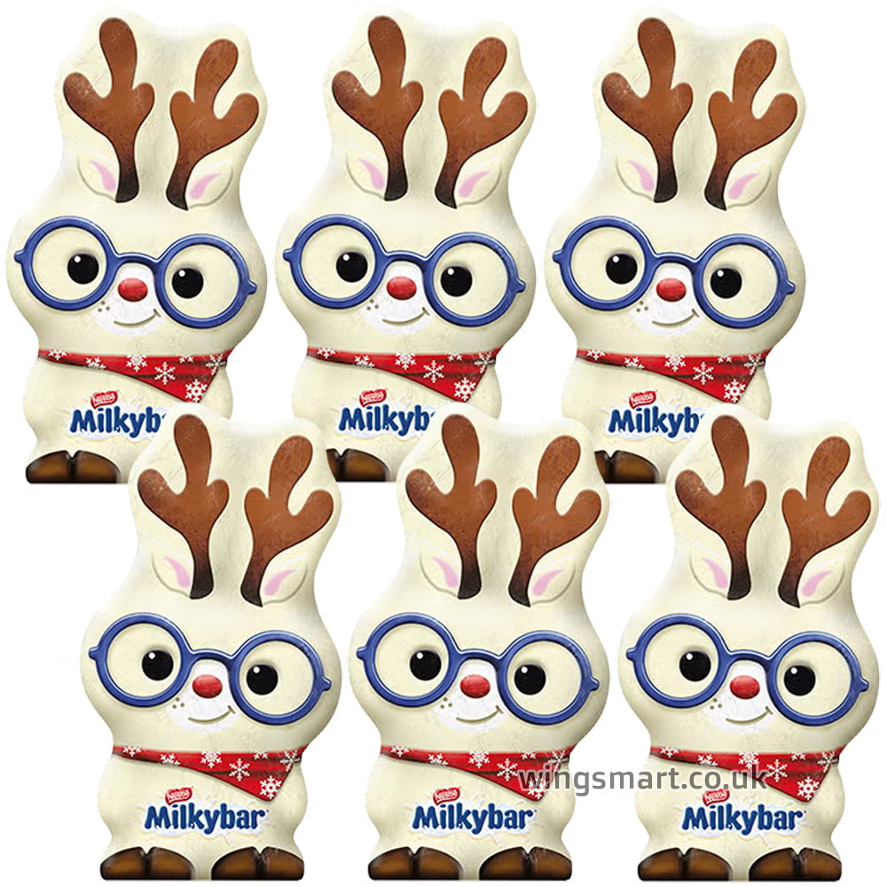 Milkybar Reindeer White Chocolate Christmas Figure 88g (06 or 12 Packs)