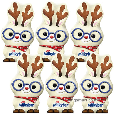 Milkybar Reindeer White Chocolate Christmas Figure 88g (06 or 12 Packs)