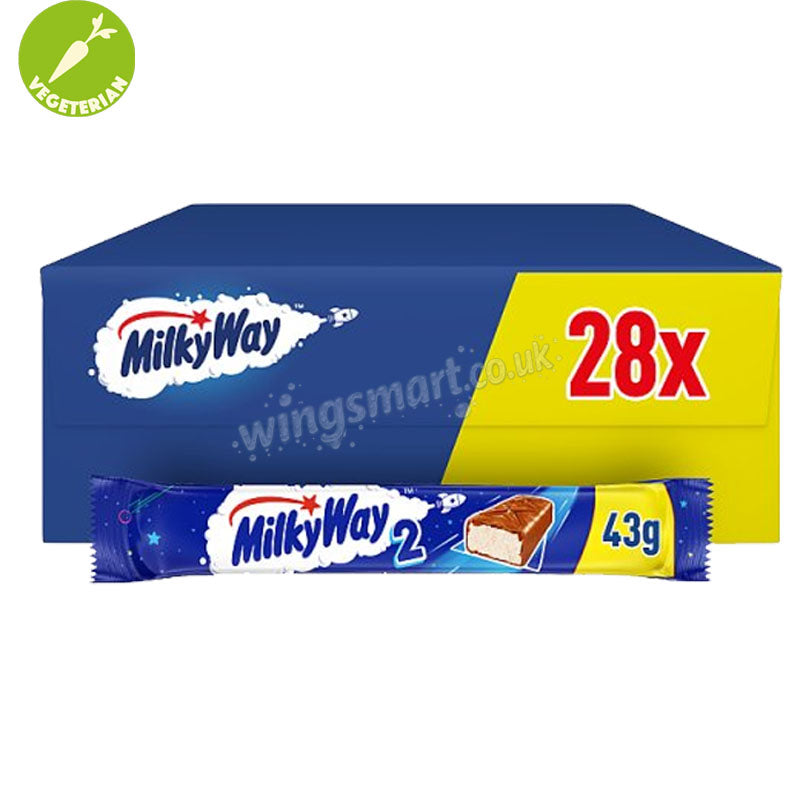 Milky Way Nougat & Milk Chocolate Snack Bar 43g x 28 Bars