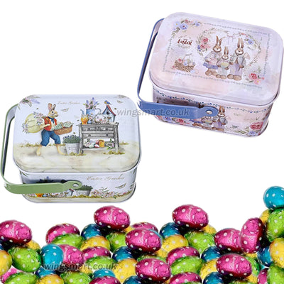 Lindt Hen Easter Milk Chocolate Mini Eggs 350g with Gift Tin (Pack of 2)