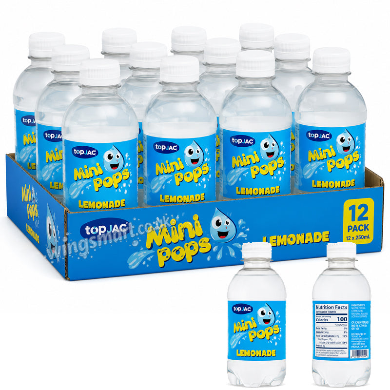 Zodiac Lemonade Mini Pops Bottles 330ml (Pack of 12) – Sparkling Lemon Soft Drink