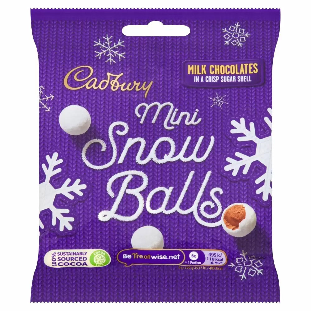 Cadbury Chocolate Mini Snowballs Bag 80g (Box Of 24) - WingsMart