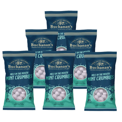 Buchanans Melt in the Mouth Mint Crumbles 140g Peppermint Candy Bags (6 & 12 Packs)