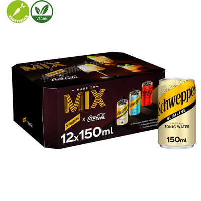 Schweppes with Zero Sugar Coca-Cola Made to Mix Variety Pack 12 x 150ml