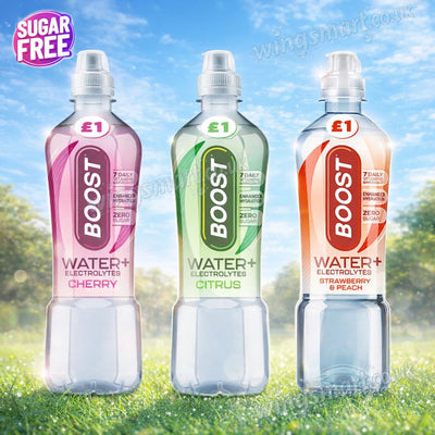 Boost Water+Electrolytes Citrus 500ml–Zero Sugar Hydration Randomly Mixed Drink £1 PMP