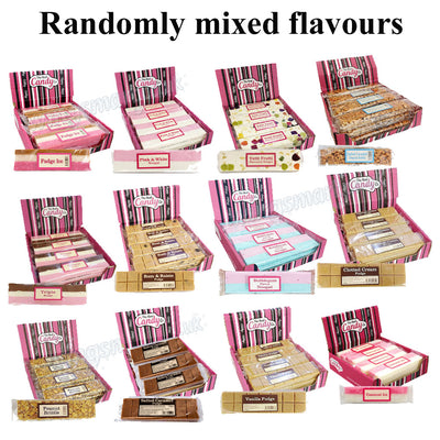 Candy Co Assorted Traditional Sweet Bars – Randomly Mixed Flavours of Nougat, Fudge, Coconut Ice & Peanut Brittle