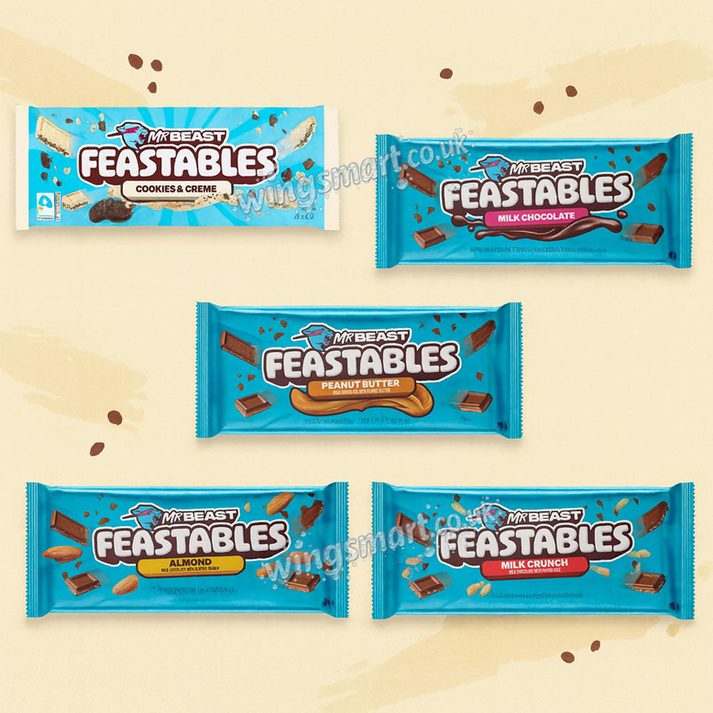 Feastables MrBeast Milk Chocolate Bars - Variety of Flavours 60g