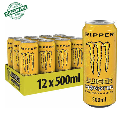 Monster Energy Drink Ripper 500ml PMP 12 Cans Tropical Energy Drink