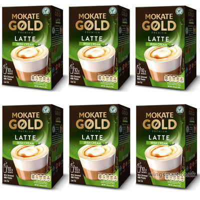 Mokate Gold Premium Latte Irish Cream 10 Sachets 140g (6 & 12 Boxes)