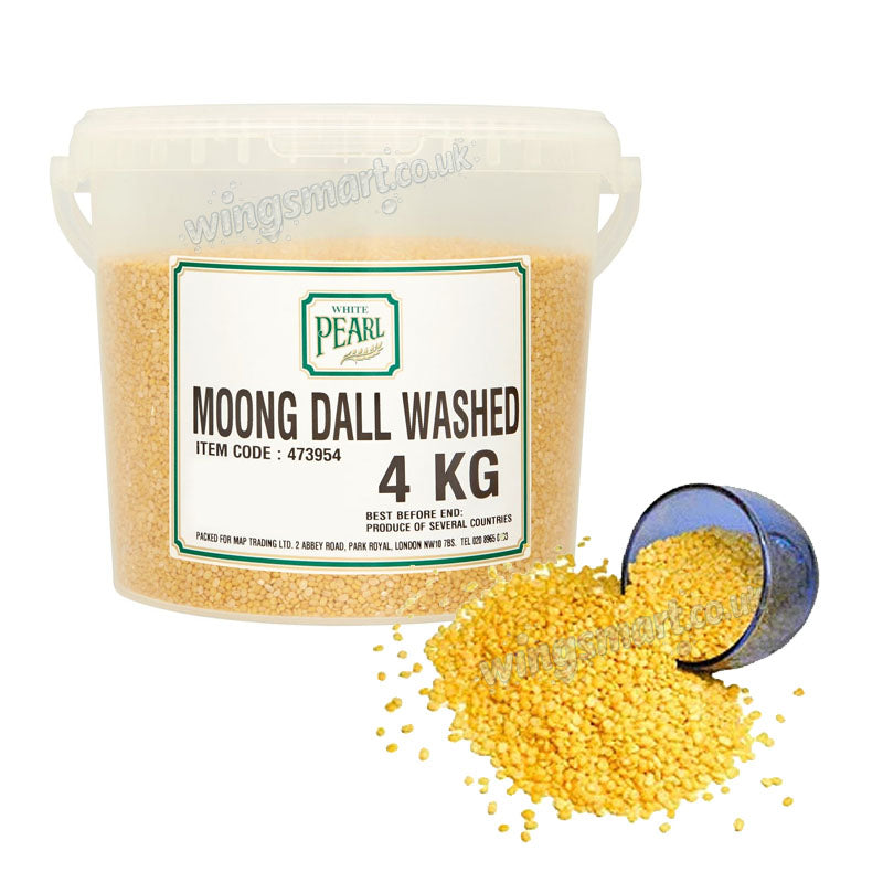White Pearl Lentils and Pulses Bundle Chana Dal Chick Peas Moong Urid Masoor 4kg Bucket