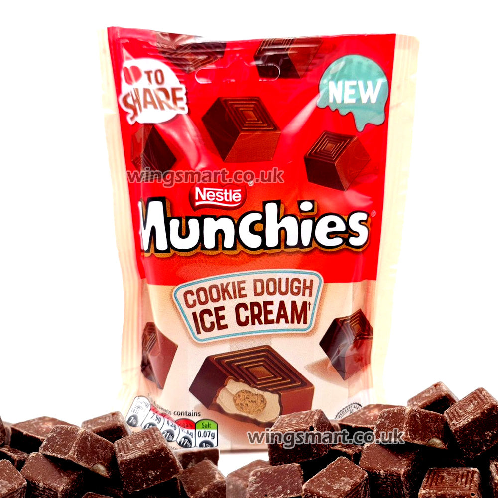 Munchies Milk Chocolate Cookie Dough Ice Cream Pouch 97g (Box Of 8)