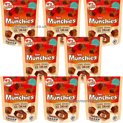 Munchies Milk Chocolate Cookie Dough Ice Cream Pouch 97g (Box Of 8)