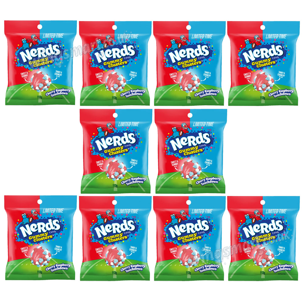 Nerds Cherry Raspberry Touchdown Gummy Cluster Bag 113g