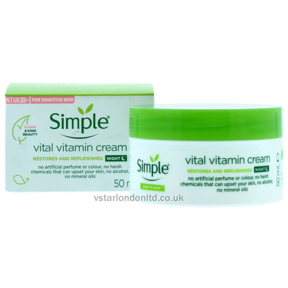 Simple Vital Vitamin Night Cream 50ml – Pack of 6