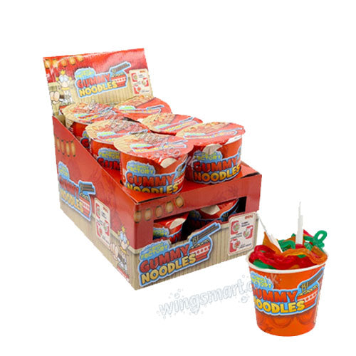 Crazy Candy Factory Gummy Noodles 63g (Box of 12 Cups)