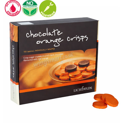 Lichfields Chocolate Orange Crisps 1kg Crunchy Citrus Chocolate Snacks