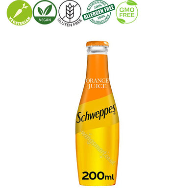 Schweppes Orange Juice From Concentrate 24 x 200ml Refreshing Citrus Drink