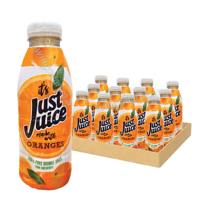 Just Juice 100% Pure Orange Juice from Concentrate 500ml x 12 Bottles