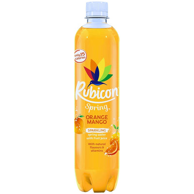 Rubicon Spring Orange Mango Sparkling Spring Water with Fruit Juice 12 x 500ml