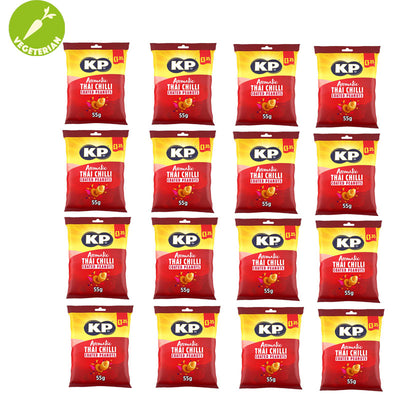 KP Aromatic Thai Chilli Coated Peanuts 55g x 16 Packs PMP Spicy Snack