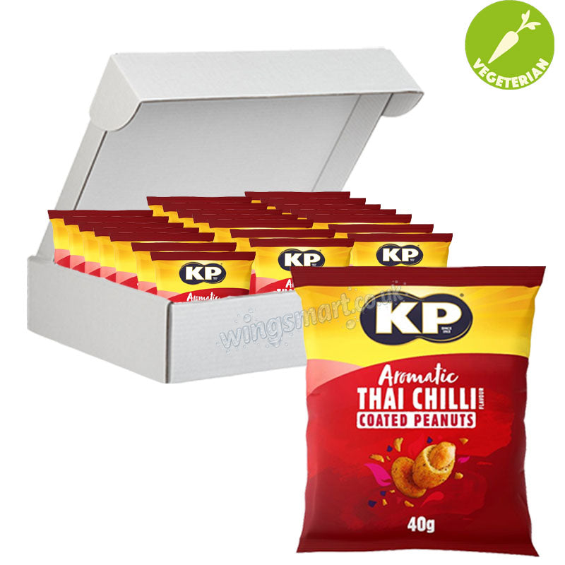 KP Flavour Kravers Aromatic Thai Chilli Coated Peanuts 40g x 21 Packs