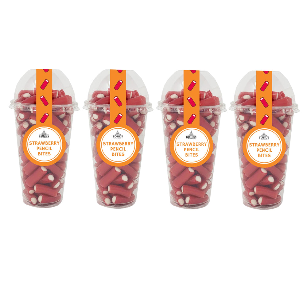 Bonds Strawberry Pencil Bites Candy Cup 270g