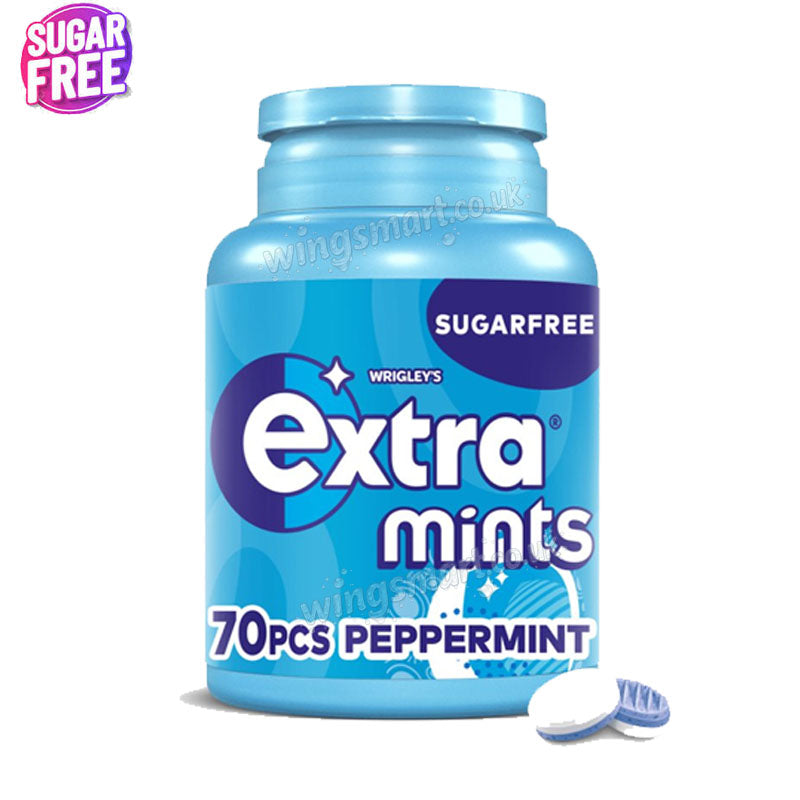 Extra Sugar Free Peppermint Mints 70 Pieces Bottle 77g x6 Pack Fresh Breath