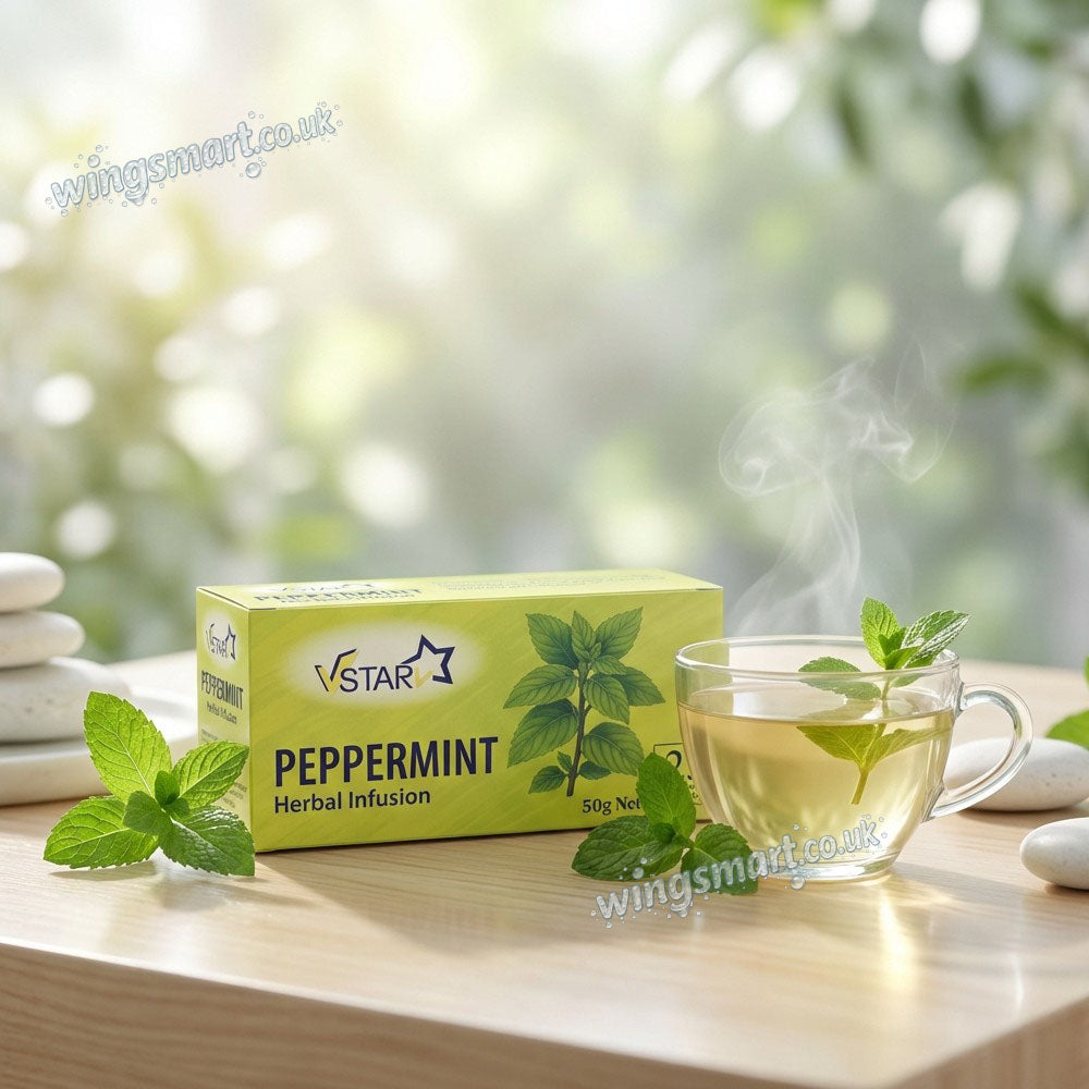 English Breakfast, Green Tea & Peppermint Herbal Infusion 25 Tea Bags 50g