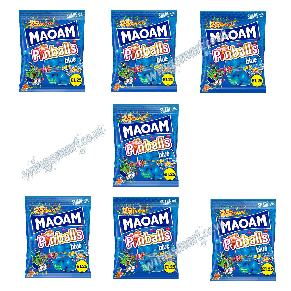 Maoam Blue Pinballs 140g PMP Sweets (7 & 14 packs)