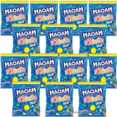 Maoam Pinballs Blue Raspberry Flavour 140g PMP (Box of 14)