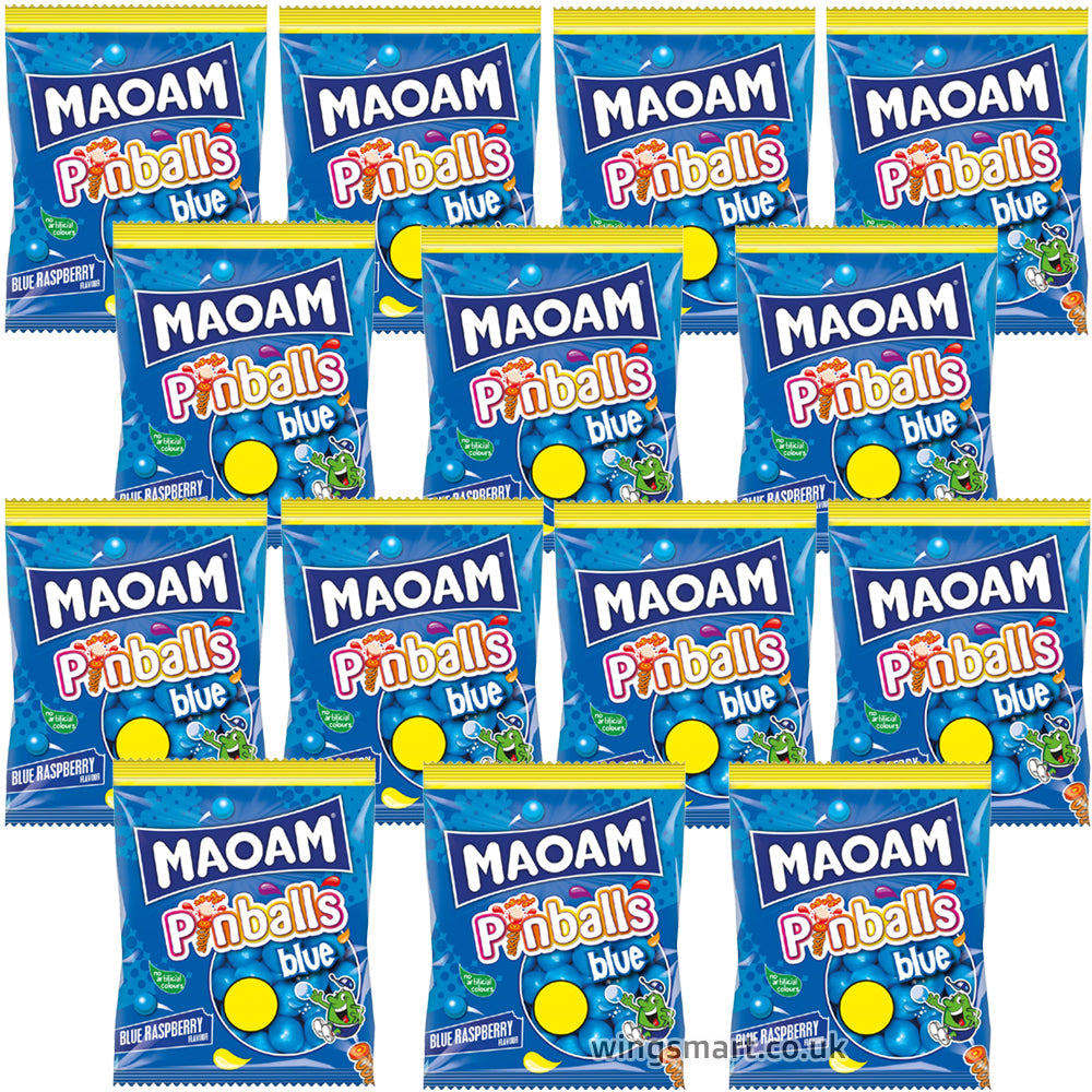 Maoam Pinballs Blue Raspberry Flavour 140g PMP (Box of 14)