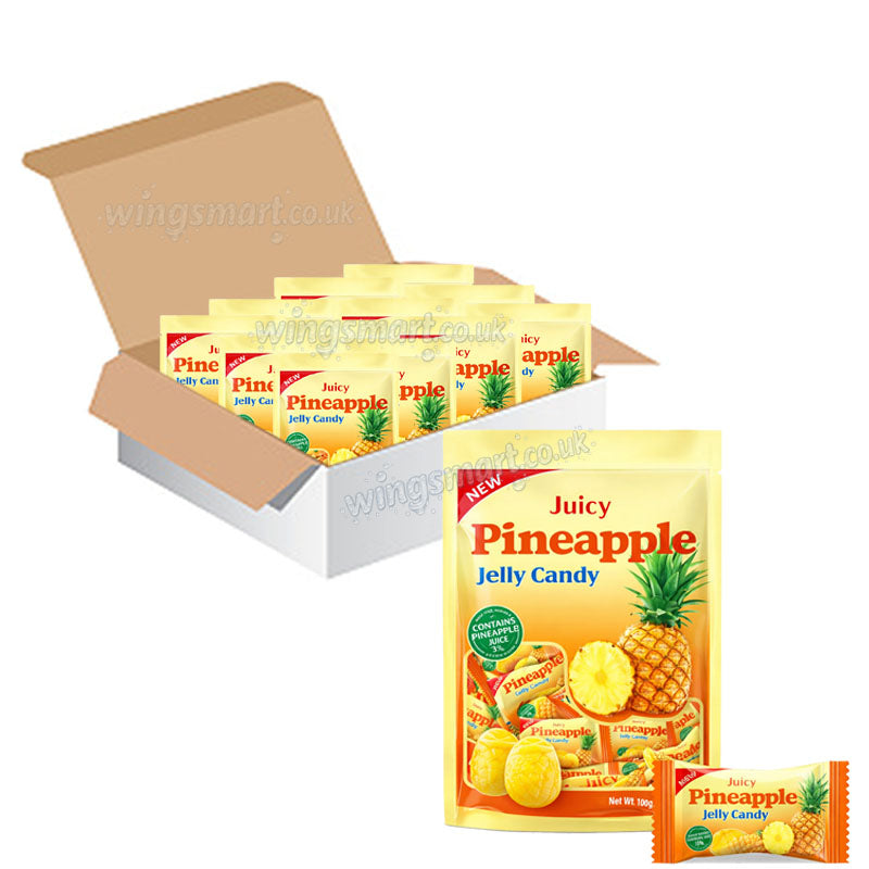 Lucky Dip Exotic Soft Gummies 100g – Mango, Lychee, Peach, Mangosteen, Grape & Pineapple (12 Packs)