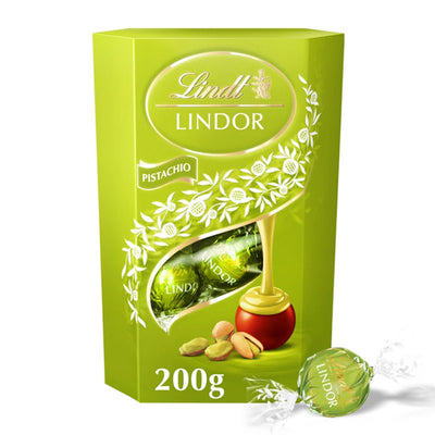 Lindt Lindor Pistachio Milk Chocolate Truffles Box 200g Luxury Chocolate