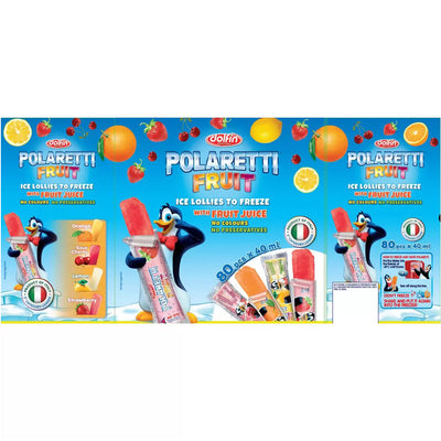 Polaretti Fruit Ice Lollies, 80 x 40ml