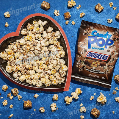 Candy Pop Snickers Popcorn 12x149g Chocolate Caramel Peanut Popcorn