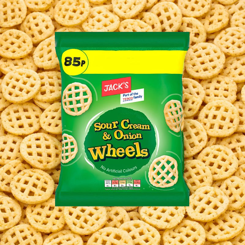 Jack's Sour Cream and Onion Wheels Potato Snacks PMP 55g x 20 Packs
