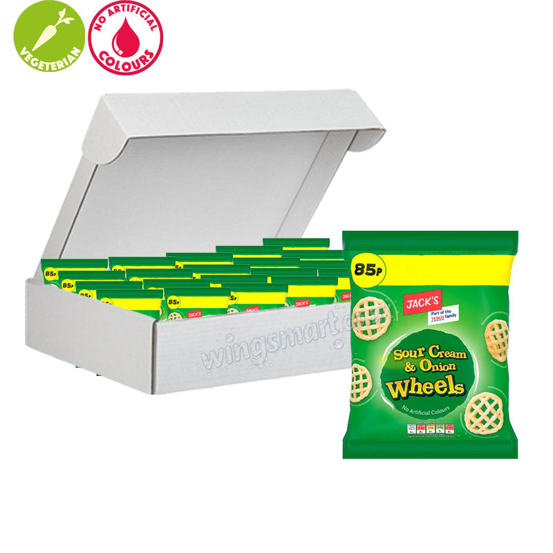 Jack's Sour Cream and Onion Wheels Potato Snacks PMP 55g x 20 Packs