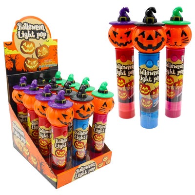 Candy Realms Halloween Pumpkin Light Pop 12 x 11g Lollipops