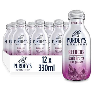 Purdey’s Natural Energy Sparkling Drinks – 12 x 330ml Bottles